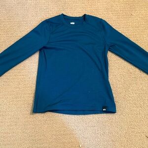 Kids men 10-12 REI co.op long sleeve winter shirt light blue